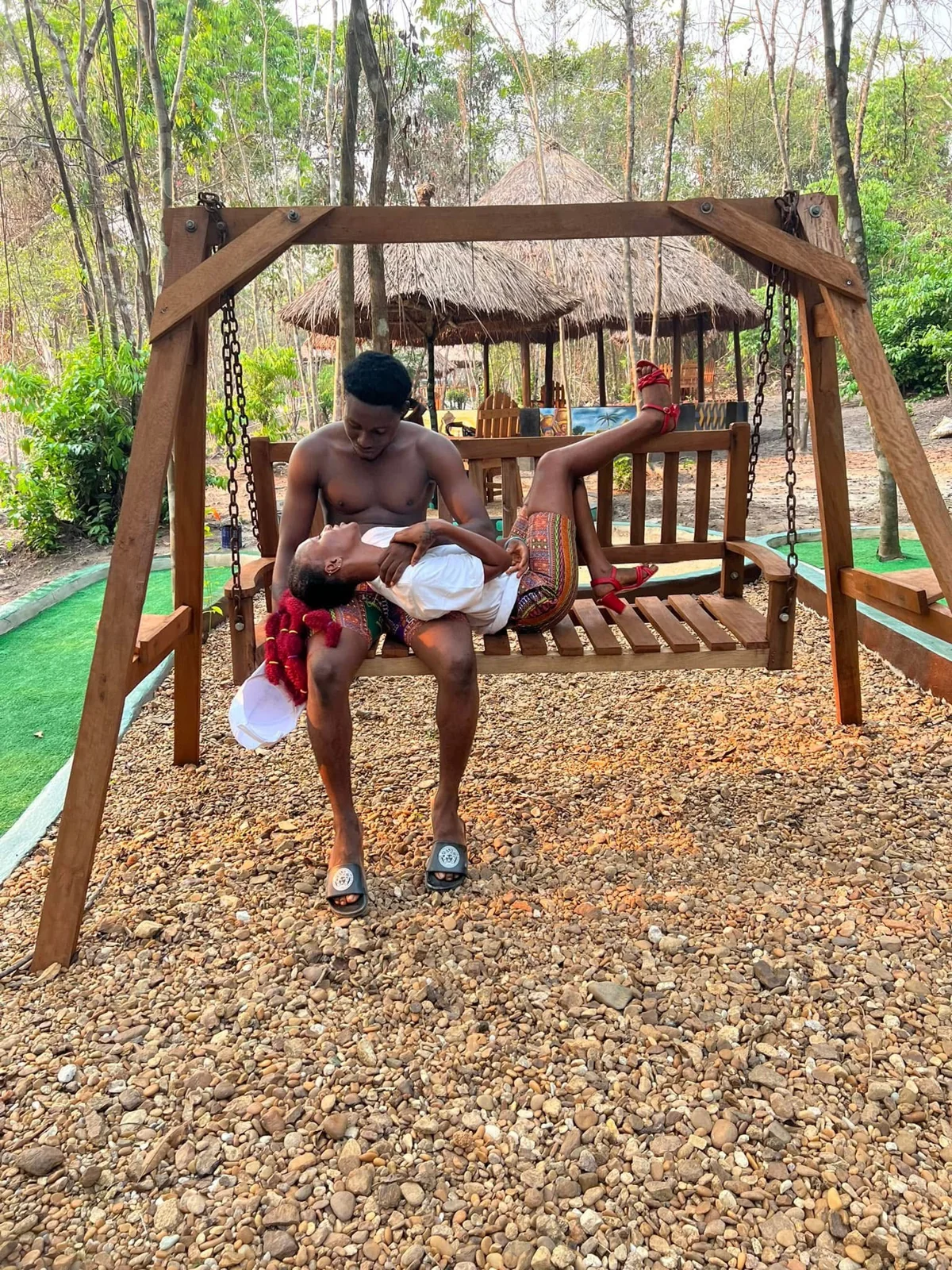 A swing in the garden